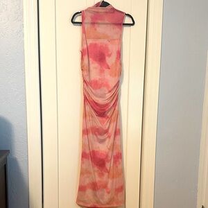 SHEIN Vibrant strapless Dress in Pink and Orange